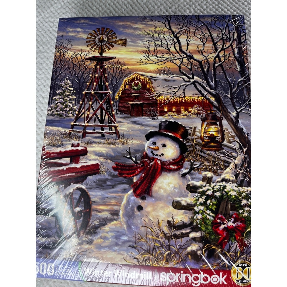 Springbok 500 Piece Winter Windmill Jigsaw‎ Puzzle New Sealed